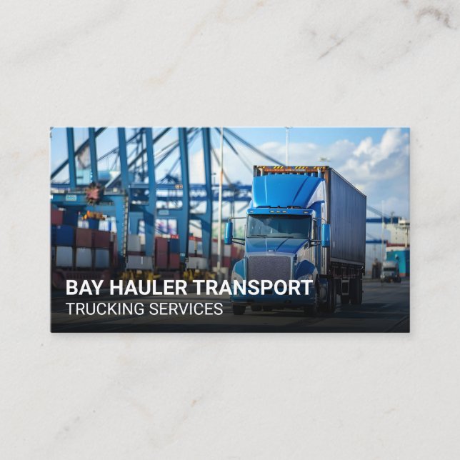 Sattelschlepper im Versandhafen Visitenkarte (Vorderseite)