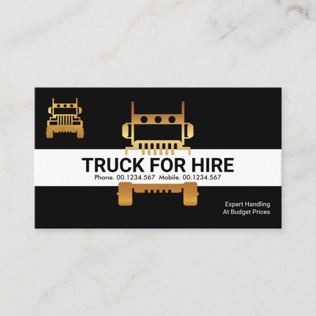 Sattelzugführer Visitenkarte (Vorderseite)