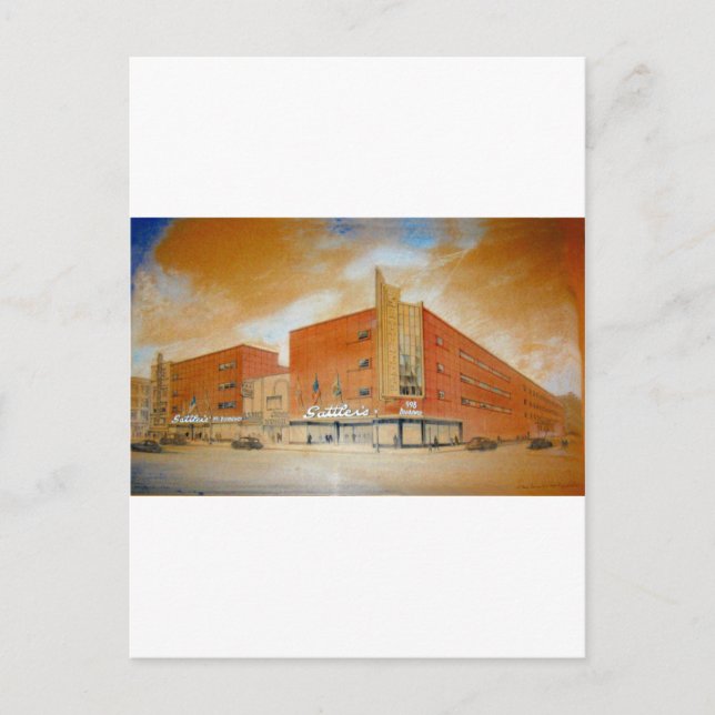 Sattlers Department Store 998 Broadway Buffalo NY Postkarte (Vorderseite)