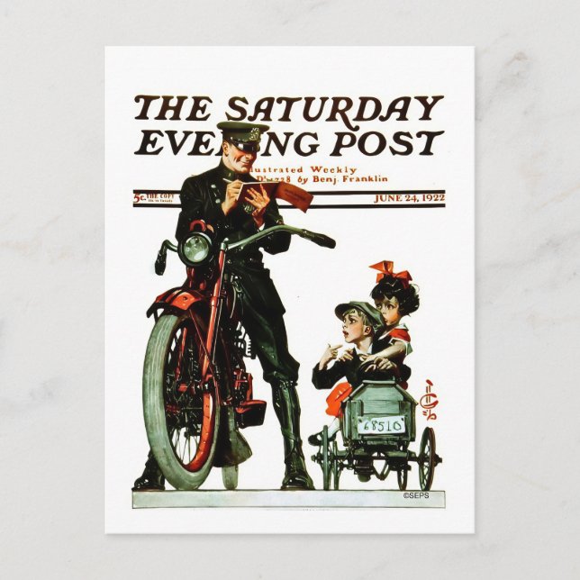 Saturday Evening Post Postkarte (Vorderseite)