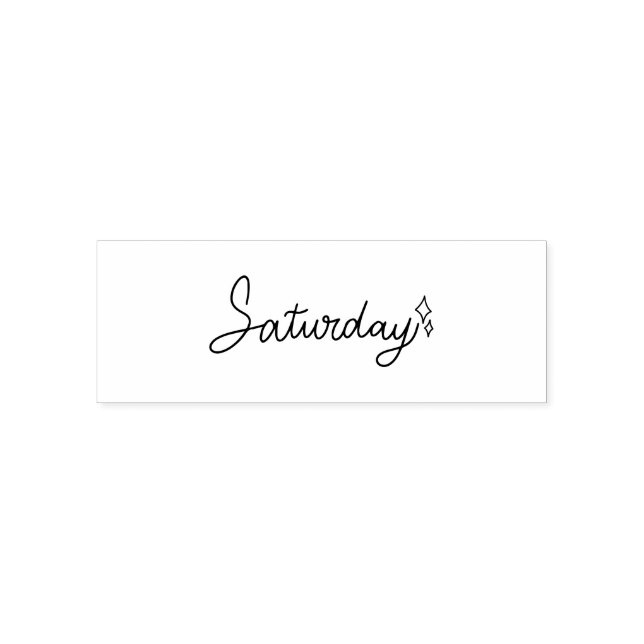 Saturday Weekday Journal Design Permastempel (Design)