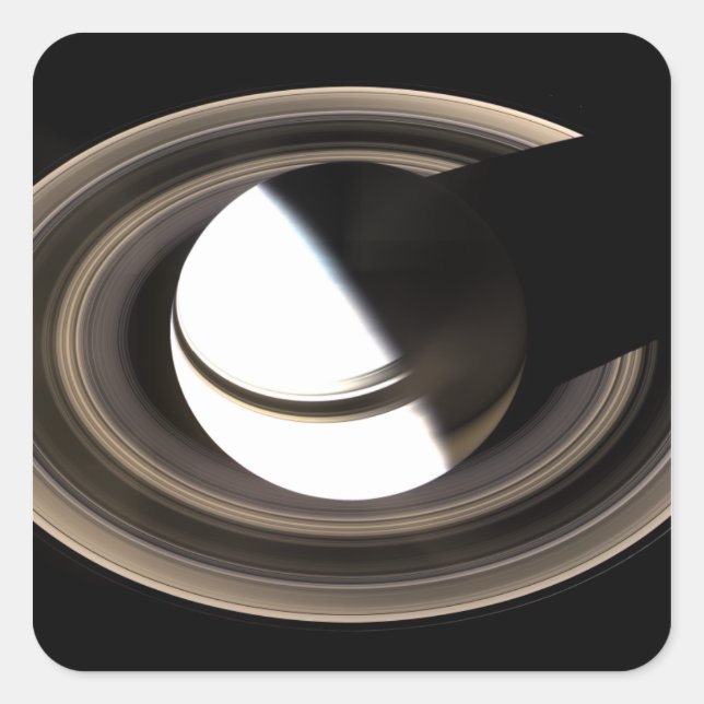 Saturn 2 quadratischer aufkleber (Vorderseite)