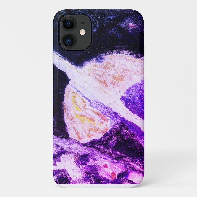 Saturn-Aufstieg des Lila Raumplaneten Case-Mate iPhone Hülle (Rückseite)