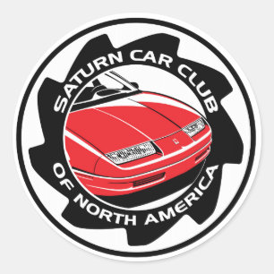 Saturn-Auto-Verein von Nordamerika 3" runder Aufkleber