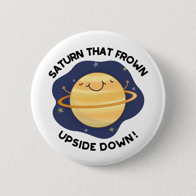 Saturn, der den Sonnenplaneten auf den Kopf gestel Button (Vorderseite)