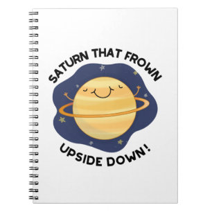Saturn, der den Sonnenplaneten auf den Kopf gestel Notizblock