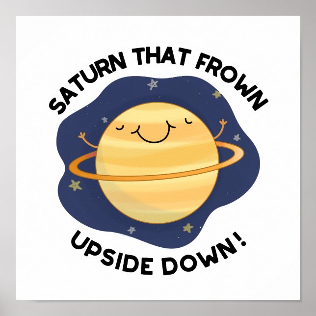 Saturn, der den Sonnenplaneten auf den Kopf gestel Poster (Vorne)