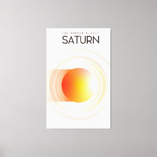 Saturn - Die Ringed Planet Space Art. Leinwanddruck
