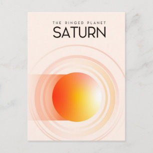 Saturn - Die Ringed Planet Space Art. Postkarte