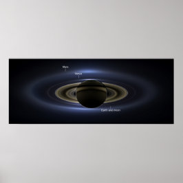 Saturn Eclipse 3 - gekennzeichnet Poster