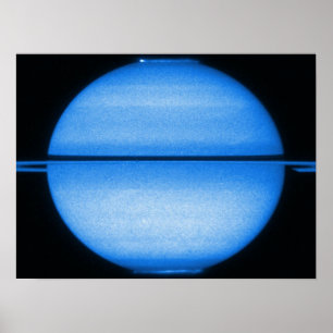 Saturn Light Show Canvas Print Poster
