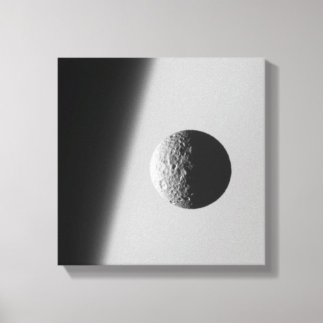 Saturn Mimas Leinwanddruck (Vorderseite)