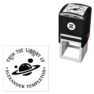 Saturn mit Rings, Mondbibliotheksname Permastempel