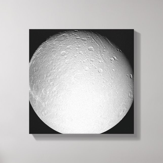 Saturn Mond Dione Leinwanddruck (Vorderseite)