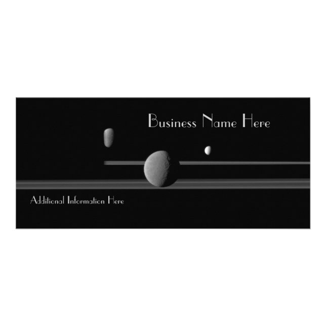 Saturn Monden 2012 Kalender Business Rack Card Werbekarte (Vorne)