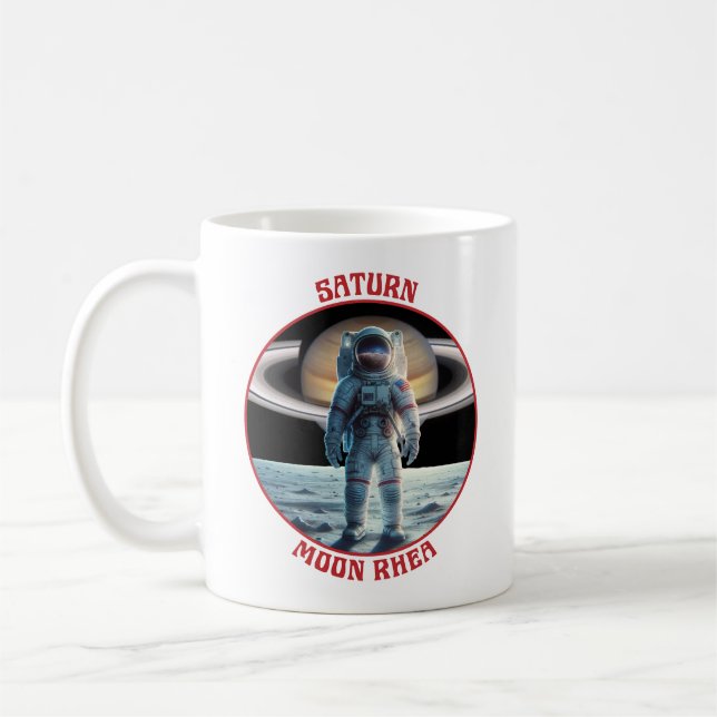 Saturn Moon Rhea Kaffeetasse (Links)