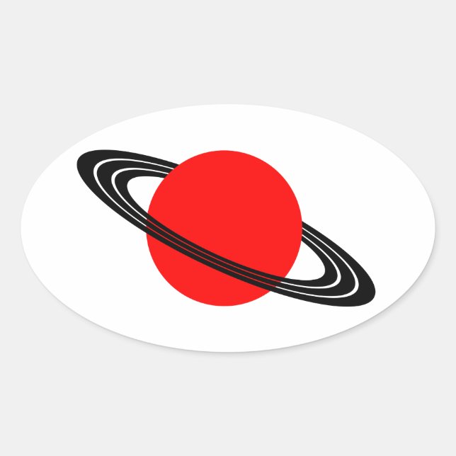 Saturn Ovaler Aufkleber (Vorderseite)