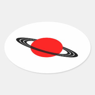 Saturn Ovaler Aufkleber