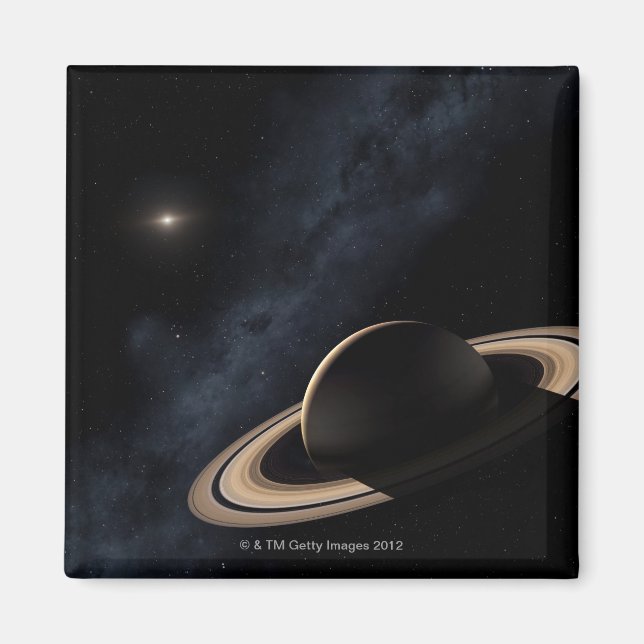 Saturn Planet im Sonnensystem, nah-up Magnet (Vorne)