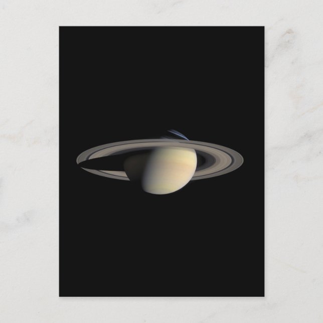 Saturn Planet schöne Ringe NASA Postkarte (Vorderseite)