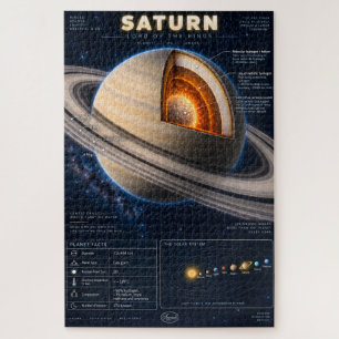 Saturn-Querschnitt-Wissenschafts-Infografik