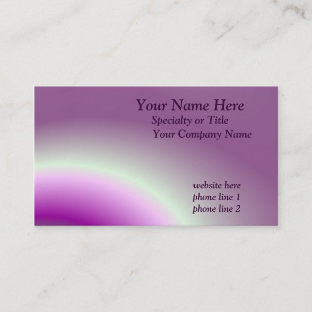 Saturn Rings Business Card Visitenkarte (Vorderseite)