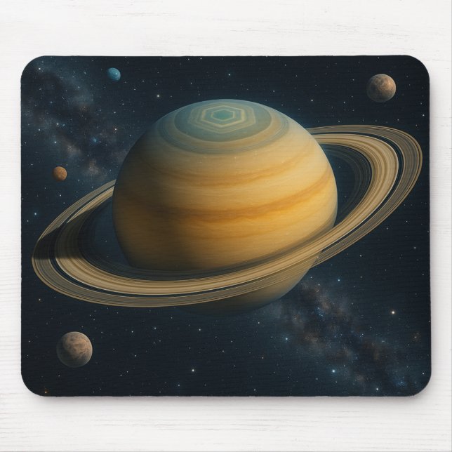 "Saturn Rings" Maus Mat Mousepad (Vorne)