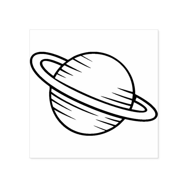 Saturn Rubber Briefmarke Gummistempel (Prägung)