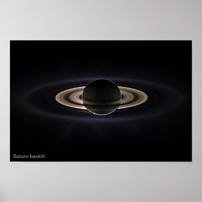 Saturn-Rückseite Poster (Vorne)