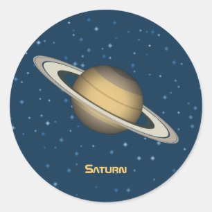 Saturn Runder Aufkleber