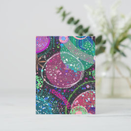 Saturn’s Rings: Maximalist Abstract Art  Postkarte