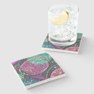 Saturn’s Rings: Maximalist Abstract Art Steinuntersetzer