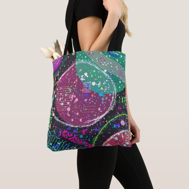Saturn’s Rings: Maximalist Abstract Art  Tasche (Von Nahem)