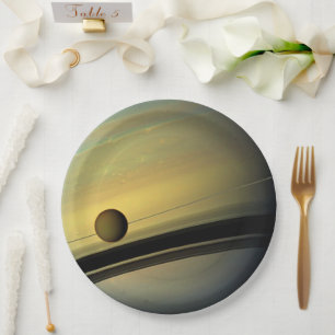 Saturn Tableware from the Celestial Collection Pappteller