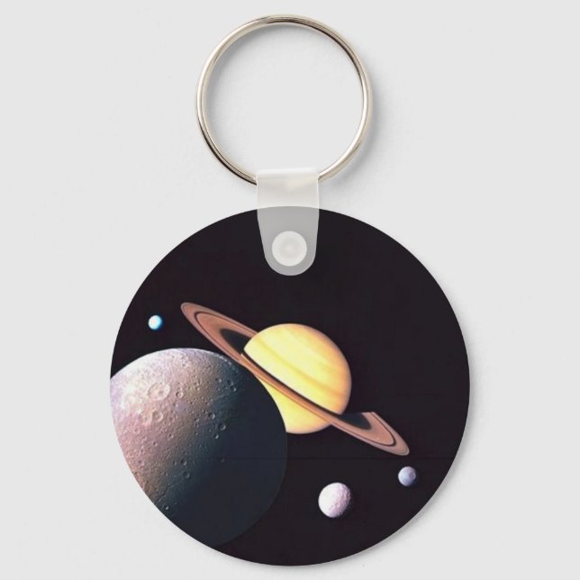 Saturn und Mond Schlüsselanhänger (Vorderseite)
