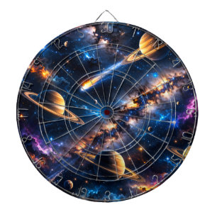 Saturn und Nebel Premium-Dartboard Dartscheibe