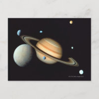 Saturn und Satelliten