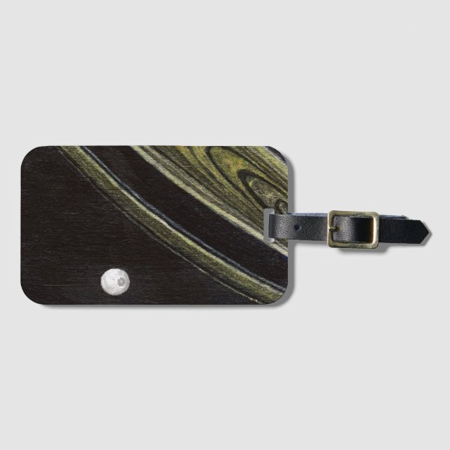 Saturn und Tethys Gepäckanhänger (Vorderseite (Horizontal))