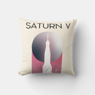 Saturn V Apollo Space Art Kissen