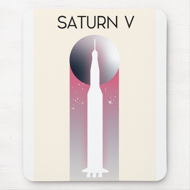 Saturn V Apollo Space Art Mousepad (Vorne)