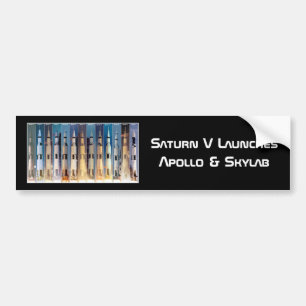 Saturn V Moon Rocket startet Autoaufkleber