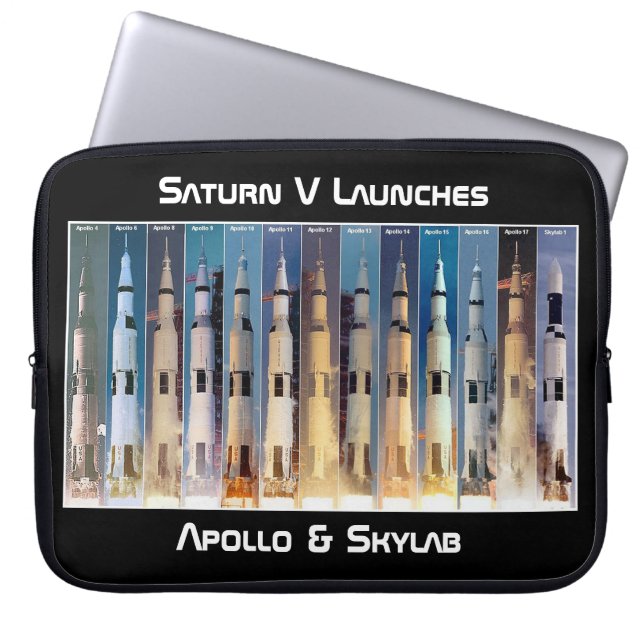 Saturn V Moon Rocket startet Laptopschutzhülle (Vorderseite)
