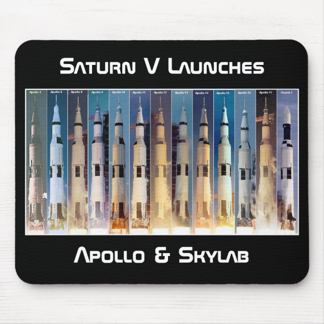 Saturn V Moon Rocket startet Mousepad (Vorne)