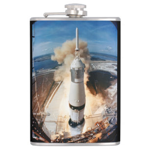 Saturn V Raketenstart 1969 Apollo Raumfahrzeug Fla Flachmann