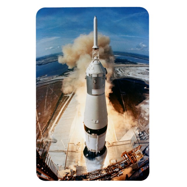 Saturn V Rocket launch 1969 Apollo Spacecraft Magnet (Vertikal)