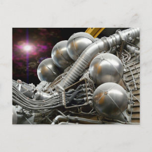 Saturn V Rocket Motor Postkarte