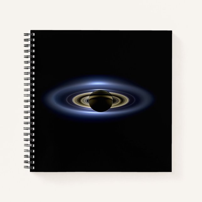 Saturn verlor die Sonne von Cassini Orbiter Notizbuch (Vorderseite)