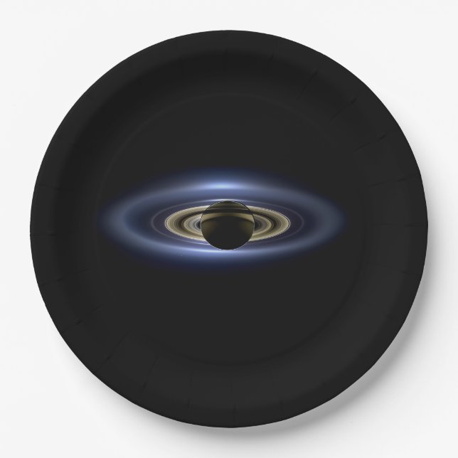 Saturn verlor die Sonne von Cassini Orbiter Pappteller (Vorderseite)