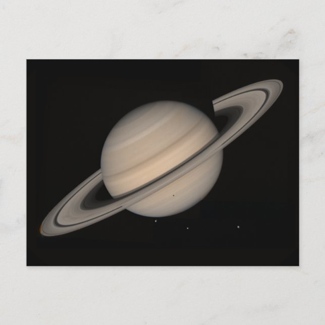 Saturn von Voyager 2 Postkarte (Vorderseite)