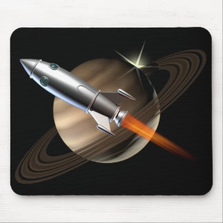 Saturn-Weltraumrakete Mousepad